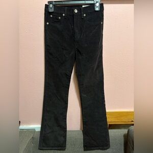 $225 Rag & Bone Black Velvet iconic high rise skinny Pants size 26